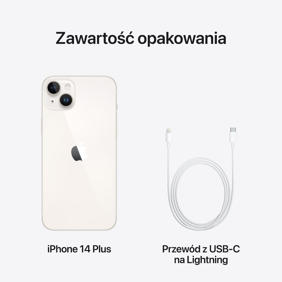 Smartfon APPLE iPhone 14 Plus 256GB Księżycowa poświata MQ553PX/A
