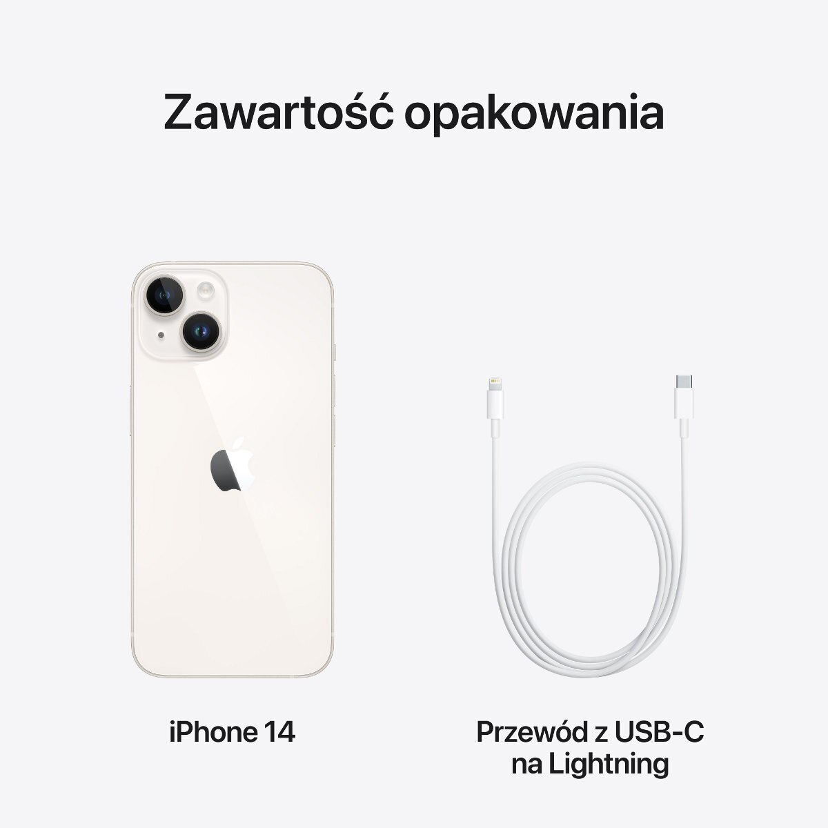 Smartfon APPLE iPhone 14 128GB Księżycowa poświata MPUR3PX/A