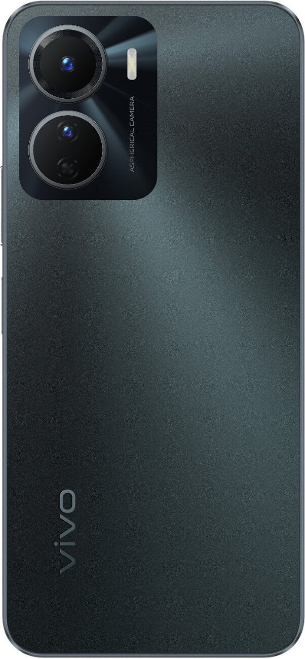 Ciemnoszary tył telefonu z logo Vivo i konfiguracją podwójnego aparatu.