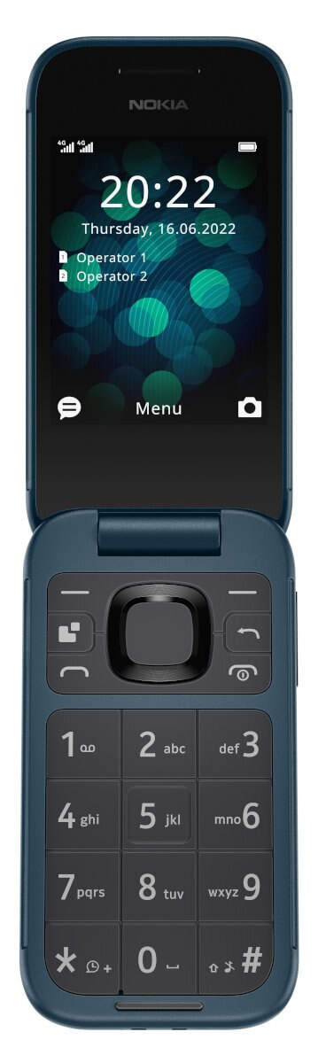 Telefon komórkowy NOKIA 2660 4G Flip Niebieski + stacja ładująca