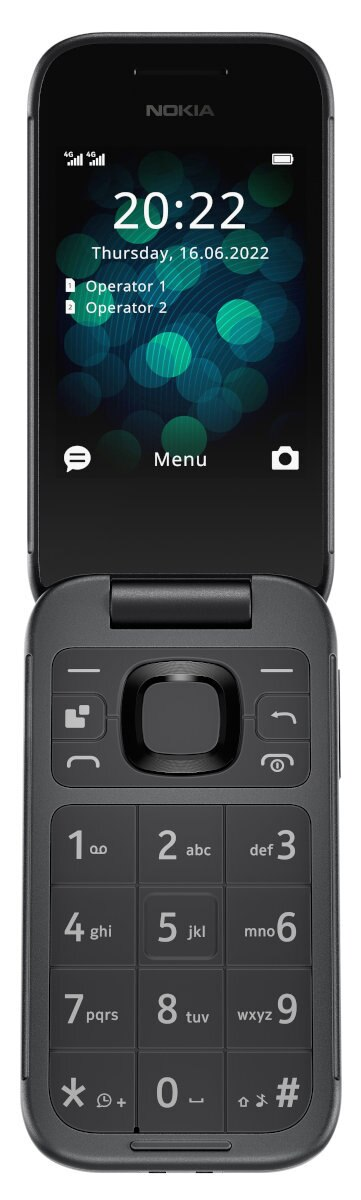 Telefon komórkowy NOKIA 2660 4G Flip Czarny + stacja ładująca