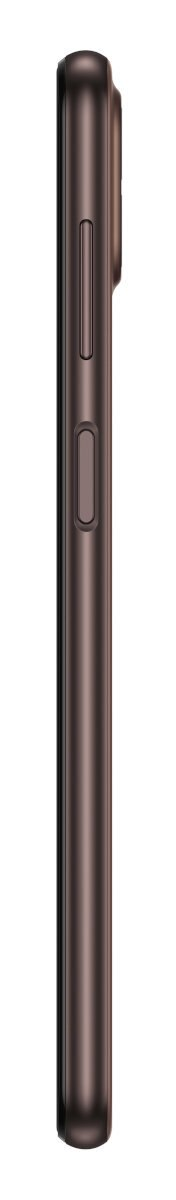 Widok z boku brązowego smartfona z przyciskami z boku.