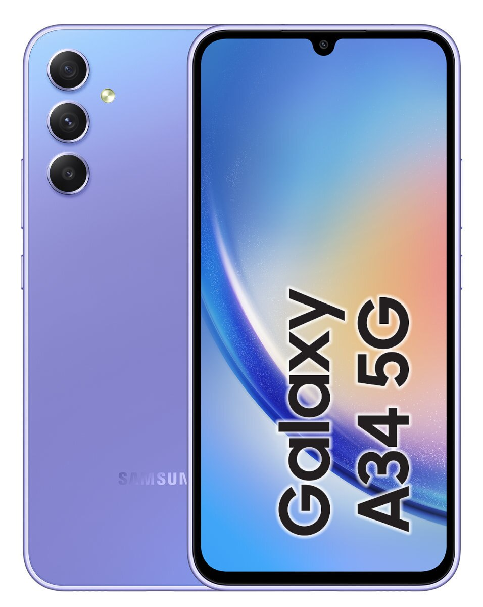 Smartfon SAMSUNG Galaxy A34 5G 6/128GB Fioletowy SM-A346BLVAEUE