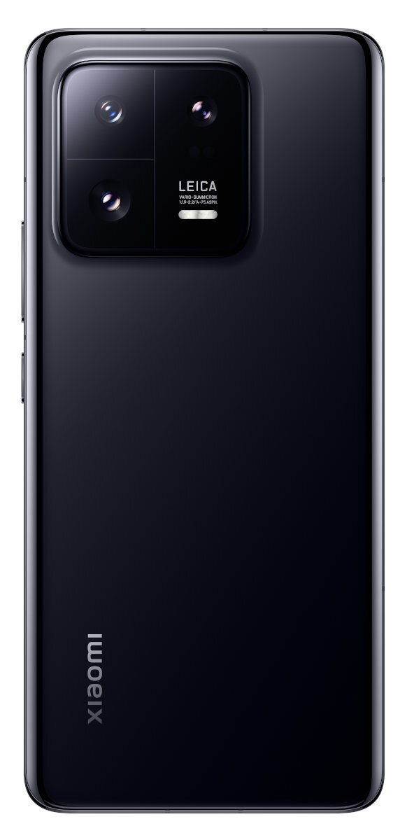 Czarny tył smartfona z aparatami Leica. Marka Xiaomi.