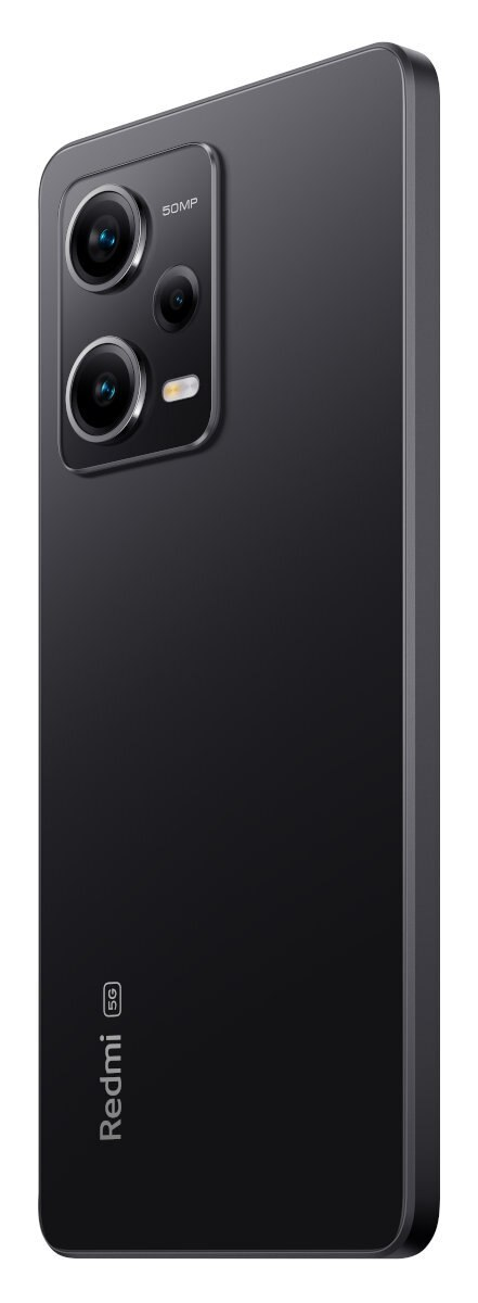 Tył czarnego telefonu Redmi 5G z dużym modułem aparatu.