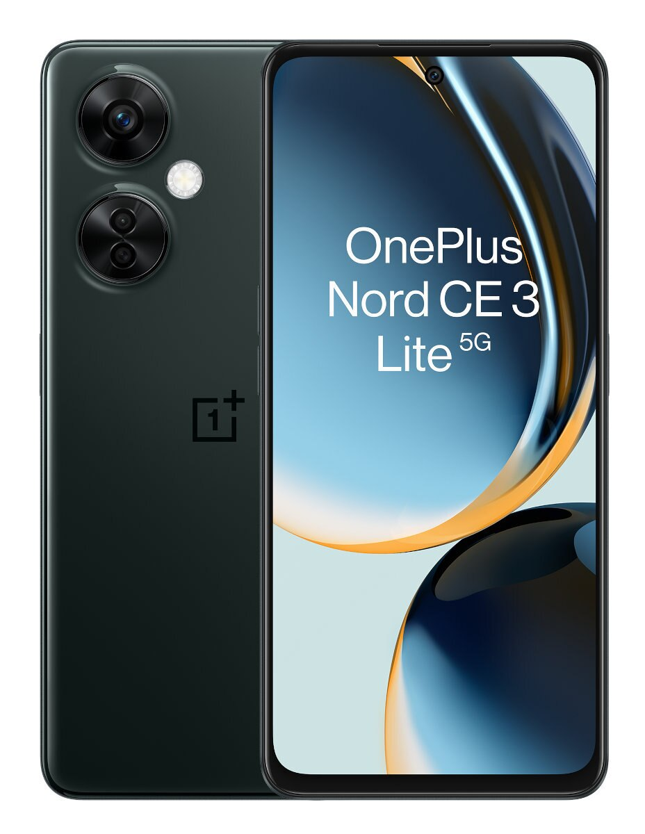 Ciemnozielony telefon OnePlus, pokazujący tył z aparatami i marką.