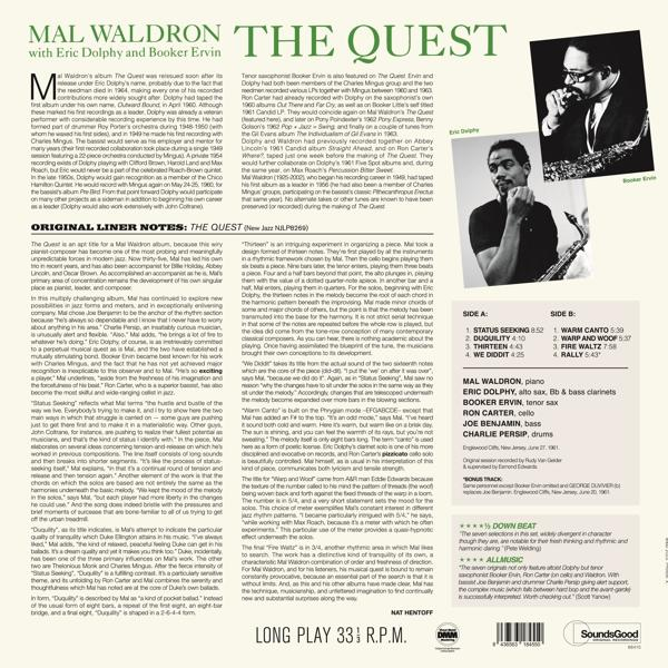 Waldron,Mal With Dolphy,Eric & Ervin,Booker (Vinyl) The Vinyl) - (Ltd.180g - Quest