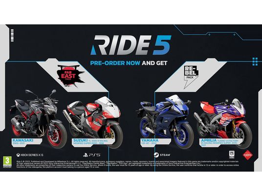 RIDE 5 : Édition Day One - PlayStation 5 - Allemand, Français, Italien
