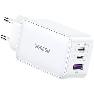 UGREEN USB A/C 15334 Nexode Dual 65 W - Chargeur secteur GaN 4 ports (Blanc)