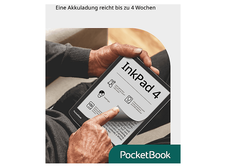POCKETBOOK eBook-Reader InkPad 4, Stardust Silver — Foto 4 von 5