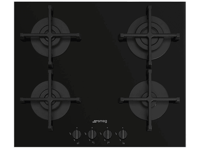 SMEG PV264B PIANO COTTURA GAS, 4 zone di cottura, dimensioni: L 60 cm, P 51 Nero