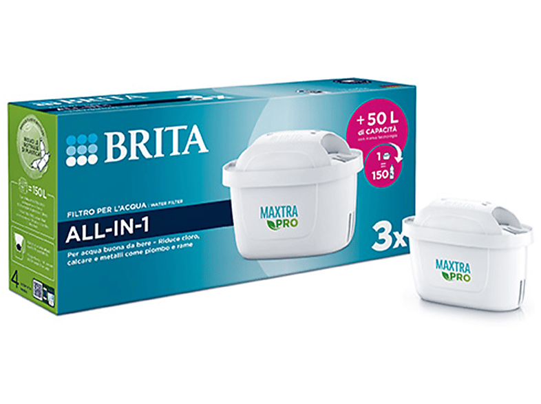 3 Filtri Per Acqua Compatibili Con Brita Maxtra+ - Riduzione Cloro, Calcare E PFAS, Per Caraffe Filtranti - Foto 5