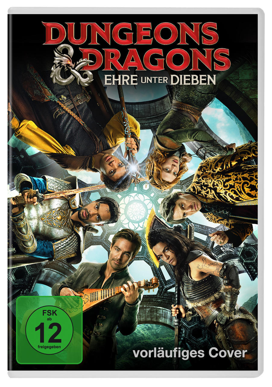 Filmcover, 'Dungeons & Dragons' mit Schauspielern in mittelalterlicher Kleidung.