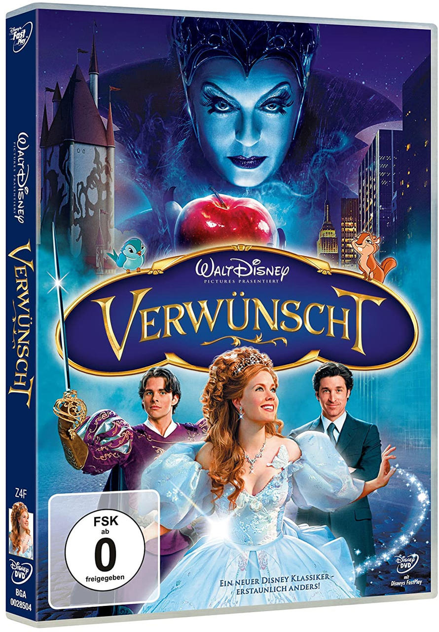 DVD-Cover eines Films mit einer Frau in blauem Kleid. Der Titel ist in Gold.