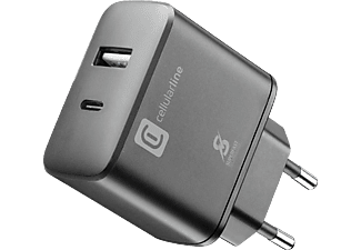 CELLULARLINE Samsung 25W Dual Port Super Fast Şarj Adaptörü Siyah