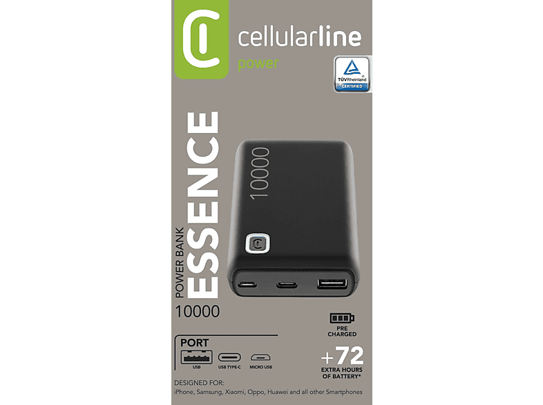 CELLULARLINE Essence 10.000 Mah Taşınabilir Şarj Cihazı Siyah_2