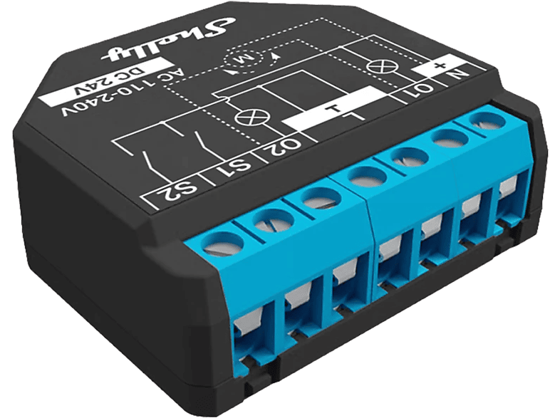 SHELLY PLUS 2PM-2 csatornás Wi-Fi-s okosrelé, áramfogyasztás-méréssel (PLUS2PM)