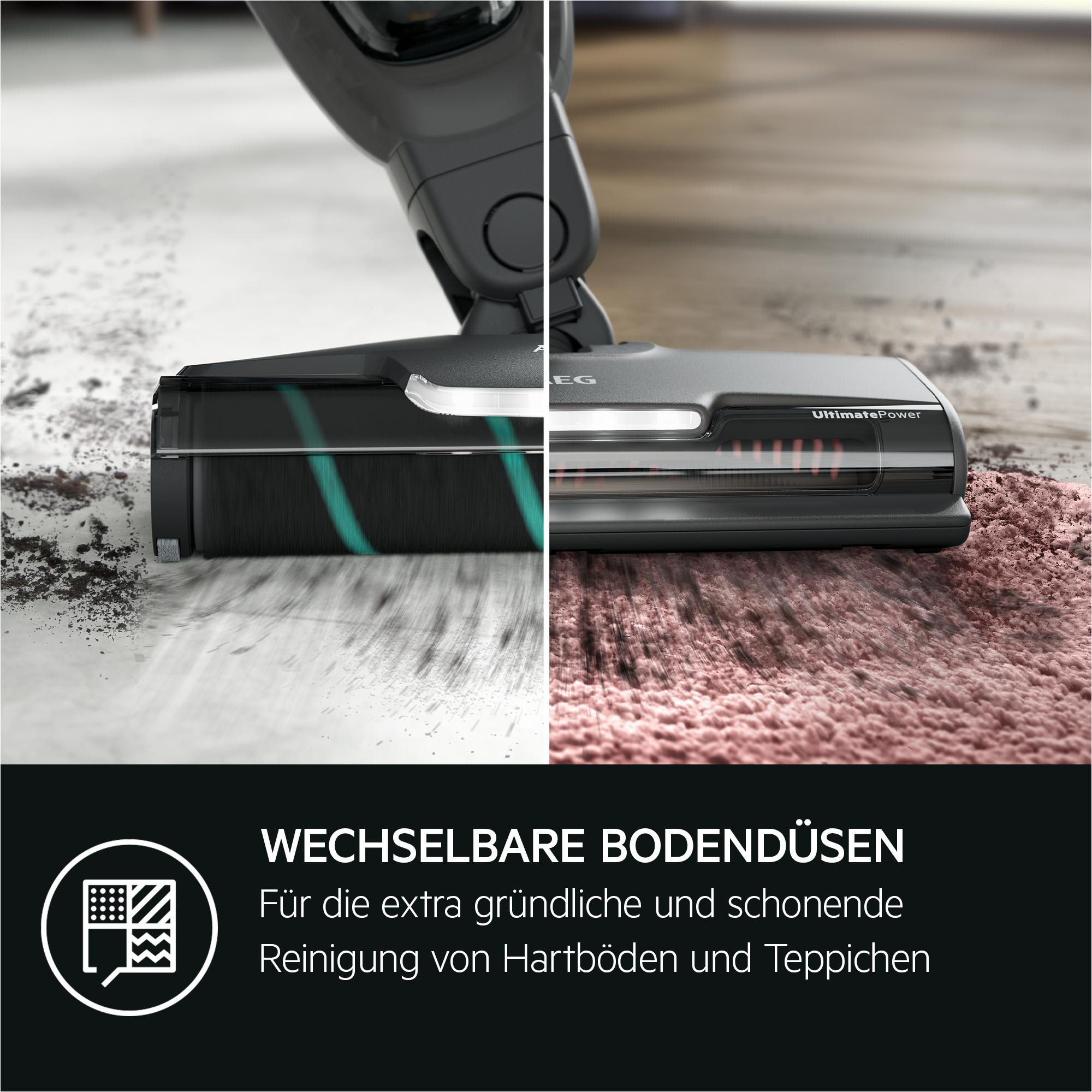 Staubsaugerkopf, der Teppich und Boden reinigt.