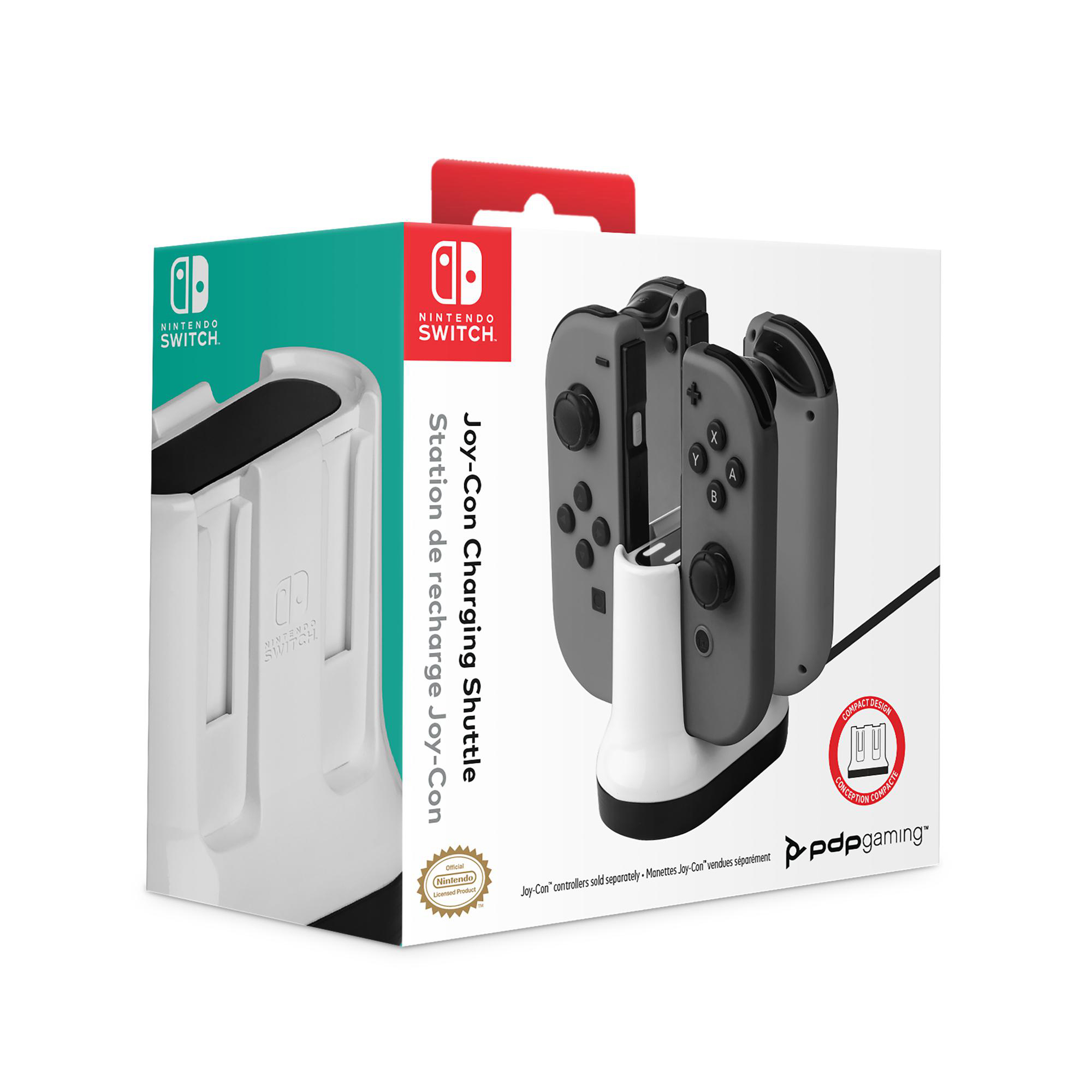 Switch, PDP Weiß/Schwarz LLC Joy-Con Nintendo Ladeshuttle, Ladegerät für Gaming
