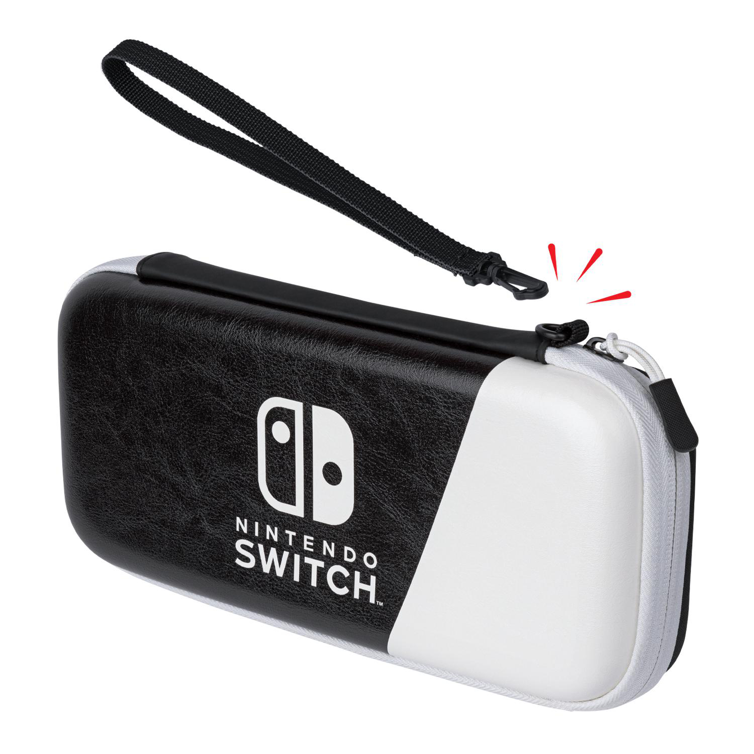 PDP LLC Slim Deluxe Konsolen Tasche, Schwarz/Weiß