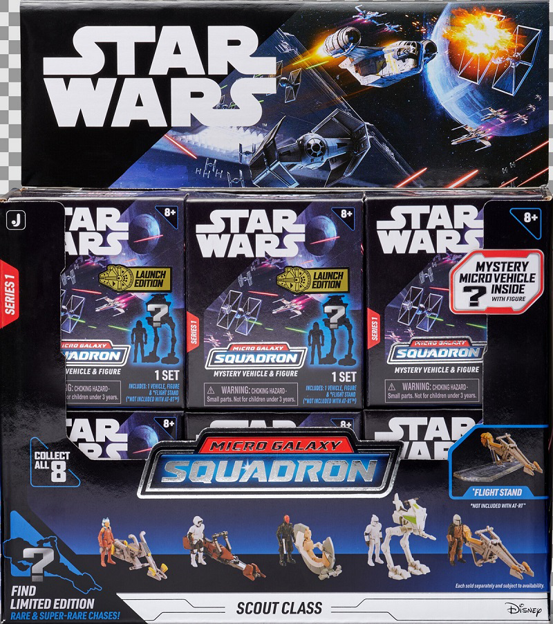 Star Wars játékdobozok. Több doboz figurákkal és járművekkel.