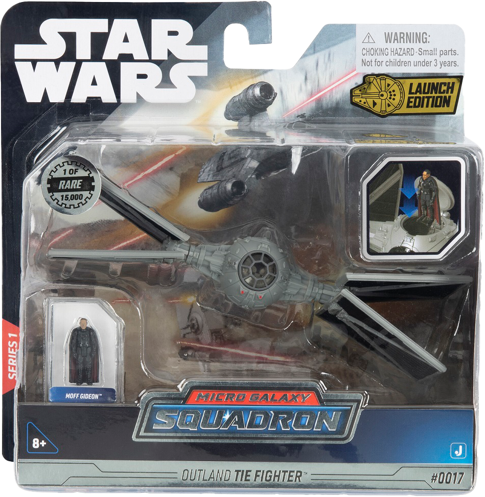 Star Wars Micro Galaxy Squadron játékkészlet TIE vadászgéppel és figurával.