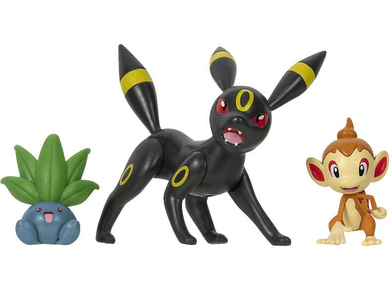 JAZWARES Pokémon 3 db-os figura csomag, Chimchar, Oddish, Umbreon (PKW2682)