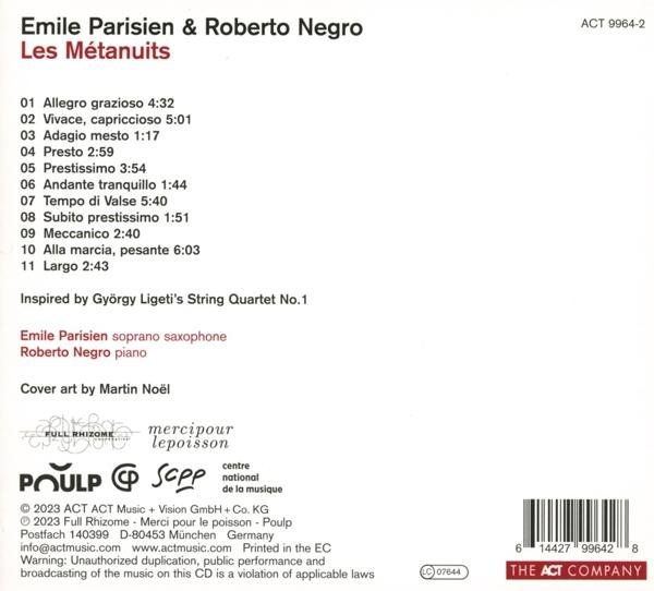 Parisien,Emile/Negro,Roberto - Les Metanuits (Digipak)  - (CD)