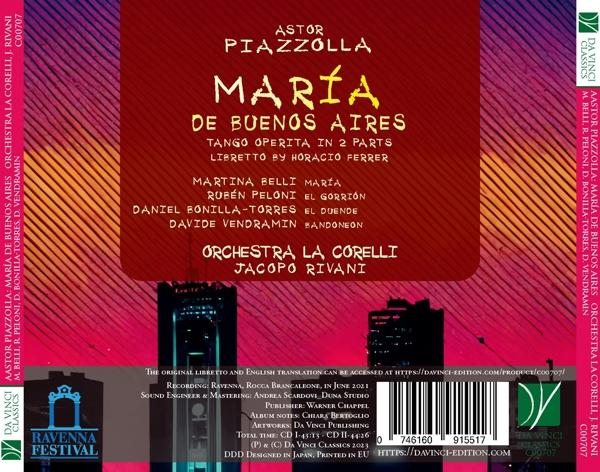 BELLI, MARTINA / PELONI, RUBN / BONILLA-TORRES, DA - María de Buenos Aires  - (CD)