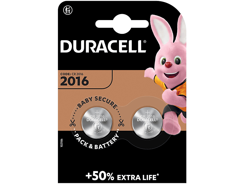 Batteria Bottone Duracell Litio Cr2016 3v 2 PZ