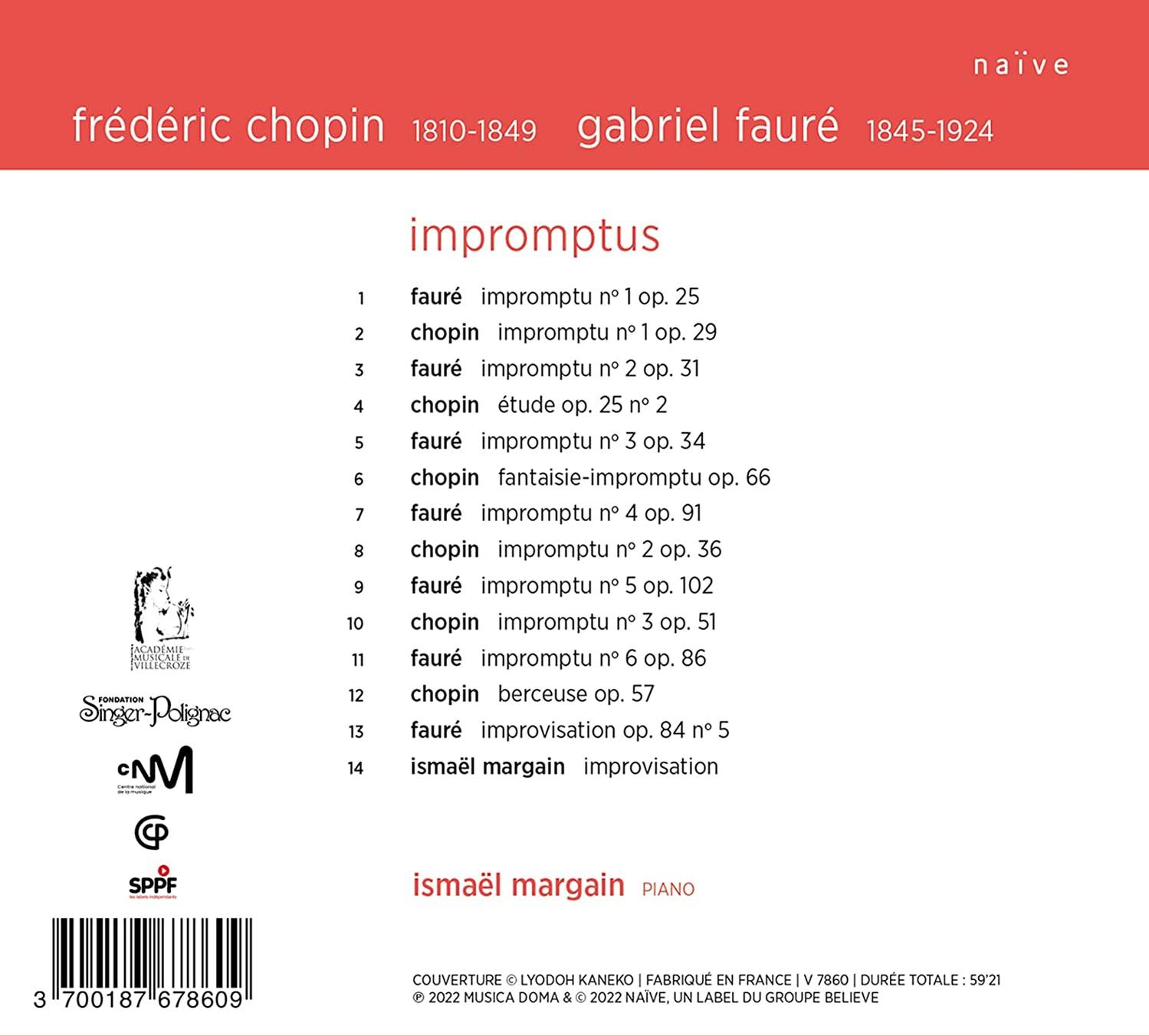 Ismael Margain - Chopin,Fauré: Impromptus  - (CD)