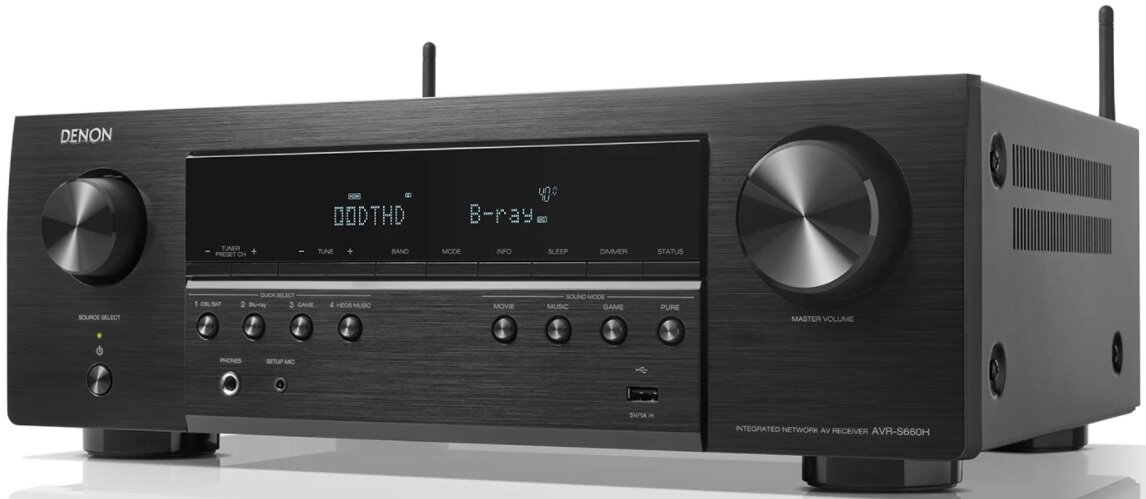 Kino domowe DENON AVR-S660H + Wilson Movix 5.0 Czarny