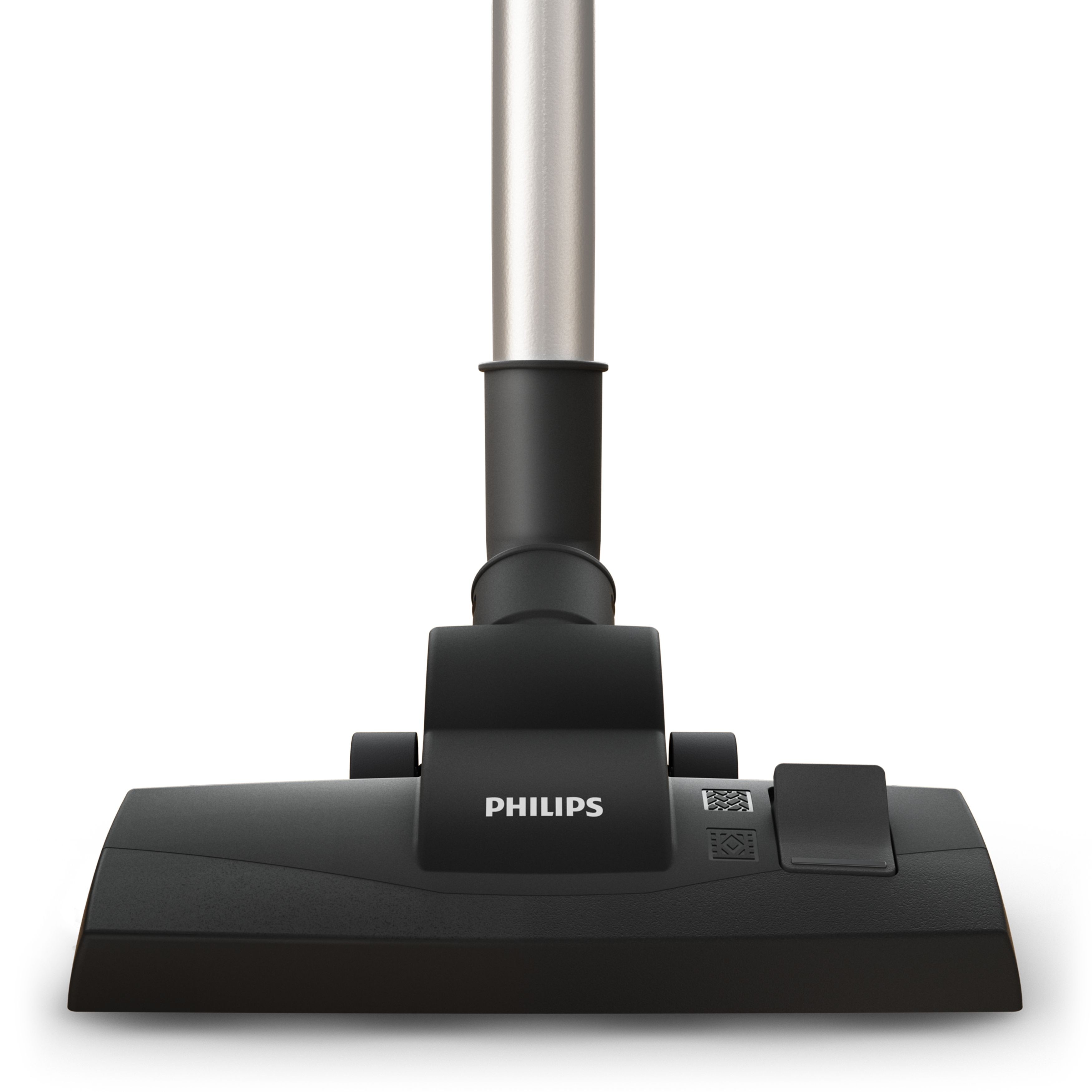Vacuum cleaner head with the word 'PHILIPS' visible.
