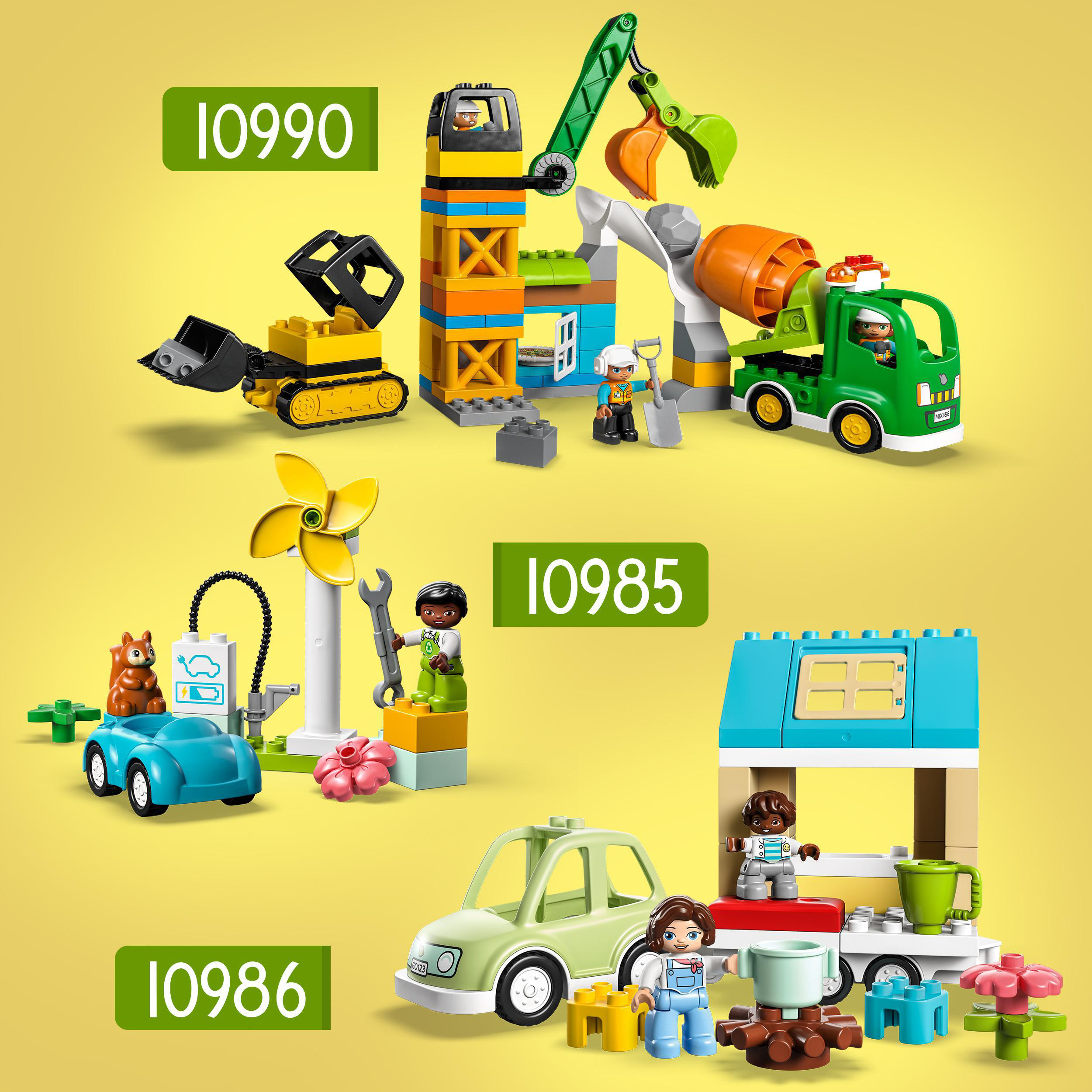 Windrad DUPLO LEGO Town und Elektroauto Mehrfarbig Bausatz, 10985