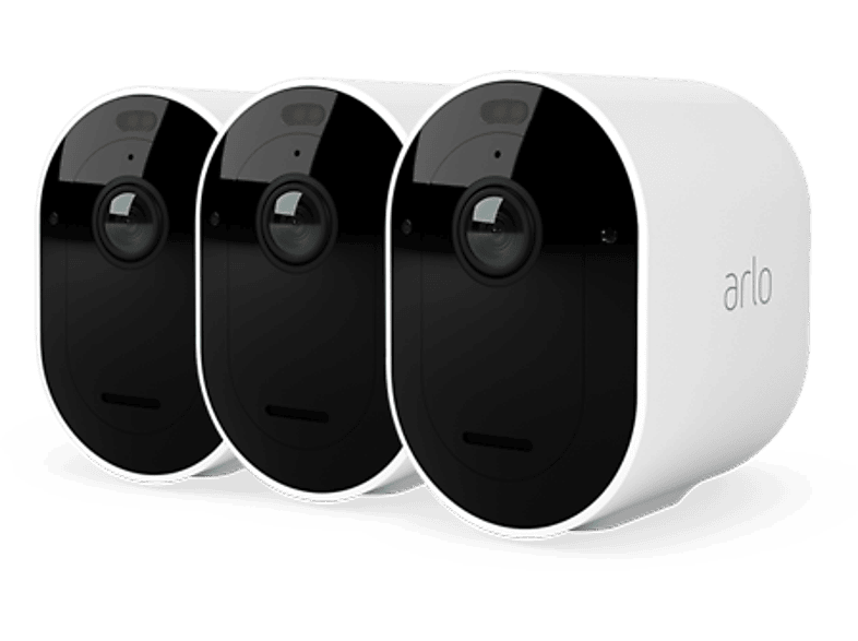 Arlo Pro5 Überwachungskamera, 3er-Set, 2K HDR, WLAN, Weiß