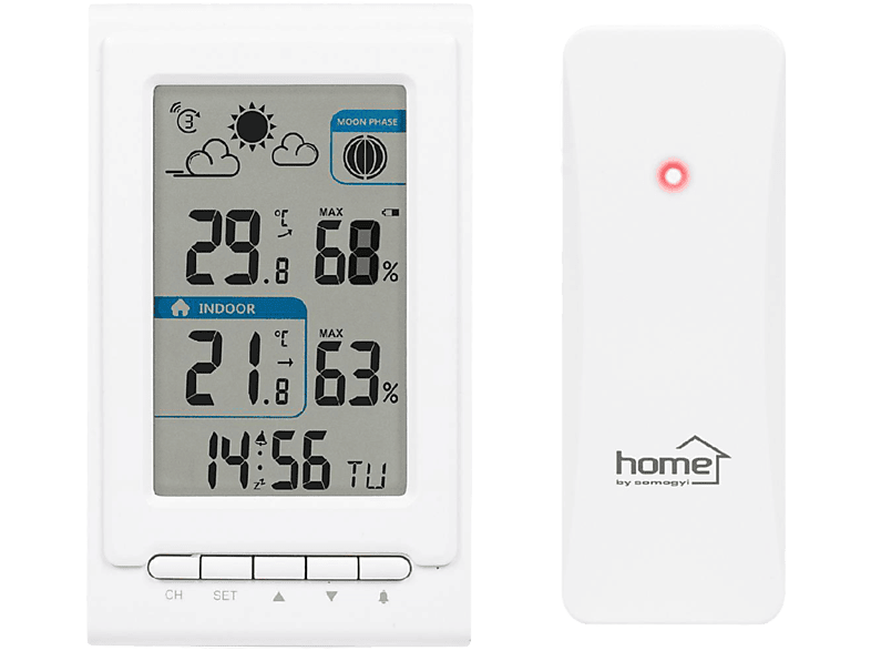 HOME HCW 01 időjárás állomás külső jeladóval, páratartalom mérő