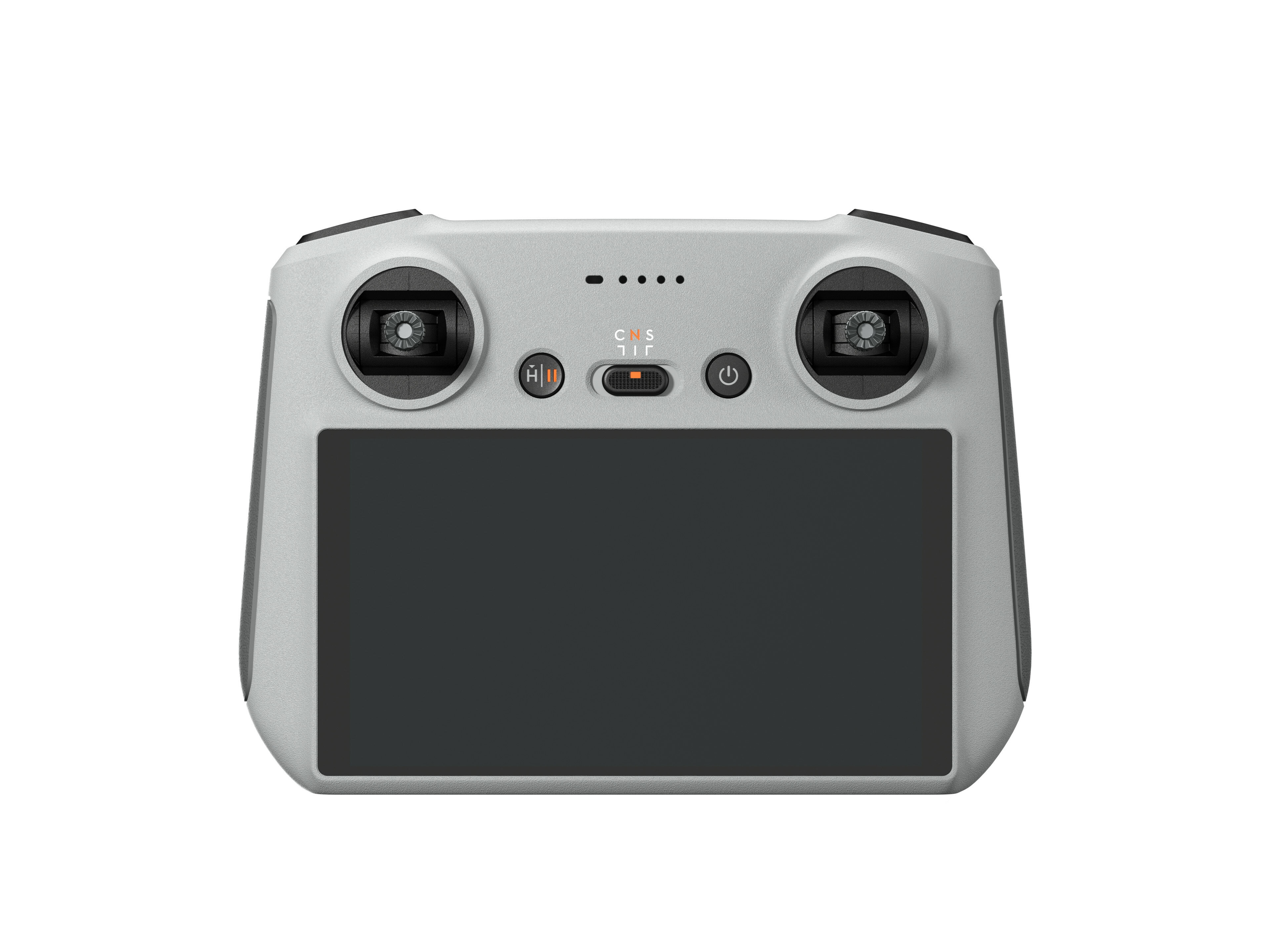 Czarny i szary dron z kamerą i wirnikami.