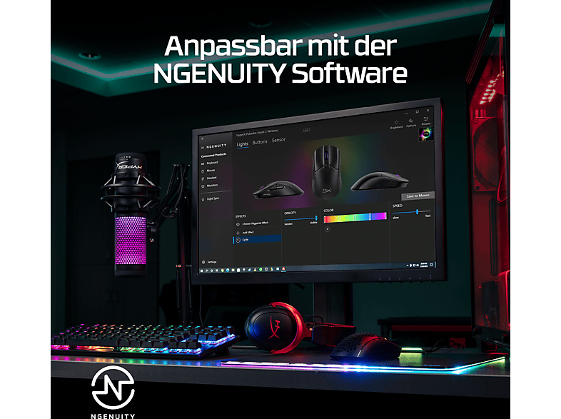 Thumbnail - HYPERX Pulsefire Haste 2 Gaming Maus, Weiß
