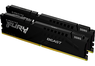KINGSTON FURY Beast Black XMP DDR5 memória szett, 64GB, 5600MHz, CL40, DIMM, 2x32GB (KF556C40BBK2-64)