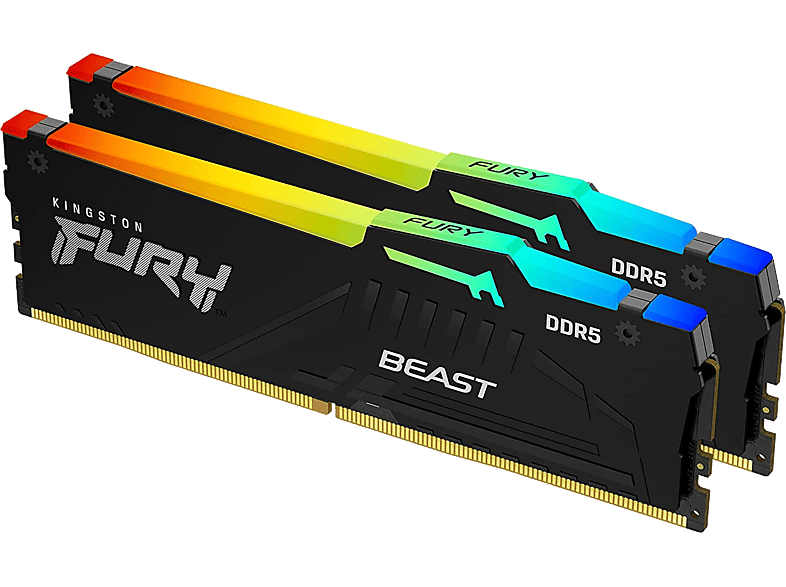 KINGSTON FURY Beast Black RGB EXPO DDR5 memória, 32GB, 5600MHz, CL36, DIMM, 2x16GB (KF556C36BBEAK2-32)