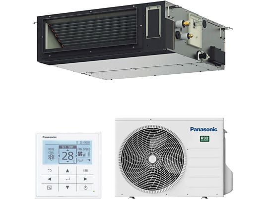 Aire acondicionado por conductos - Panasonic KIT-XZ35-ZKE-H Etherea Z, 3010 fg/h, Inverter, Bomba de calor, Gris