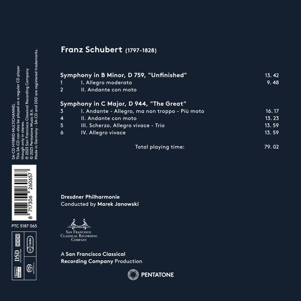Marek/dresdner Philharmonie Janowski - Schubert Symphonies Unfinished And Great  - (SACD Hybrid)