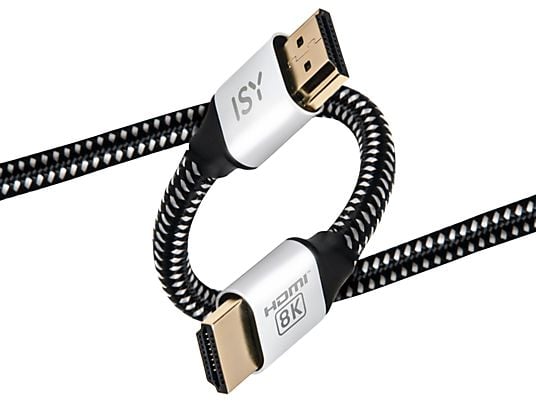 ISY HD5000-1 - Câble HDMI Ultra High-Speed (Noir/blanc)