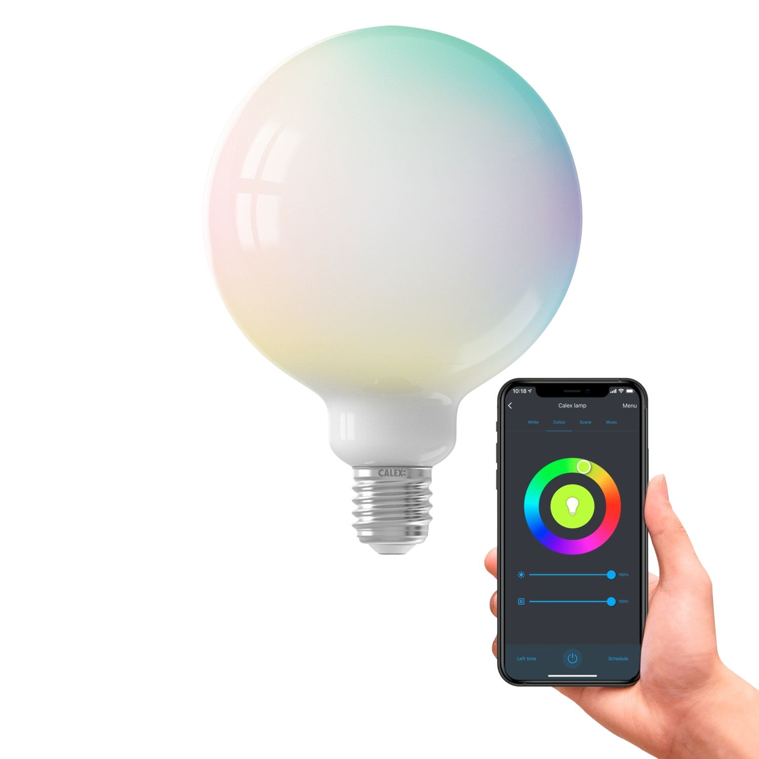 Calex Slimme Ledlamp - G125 E27 55w Rgb En Cct afbeelding