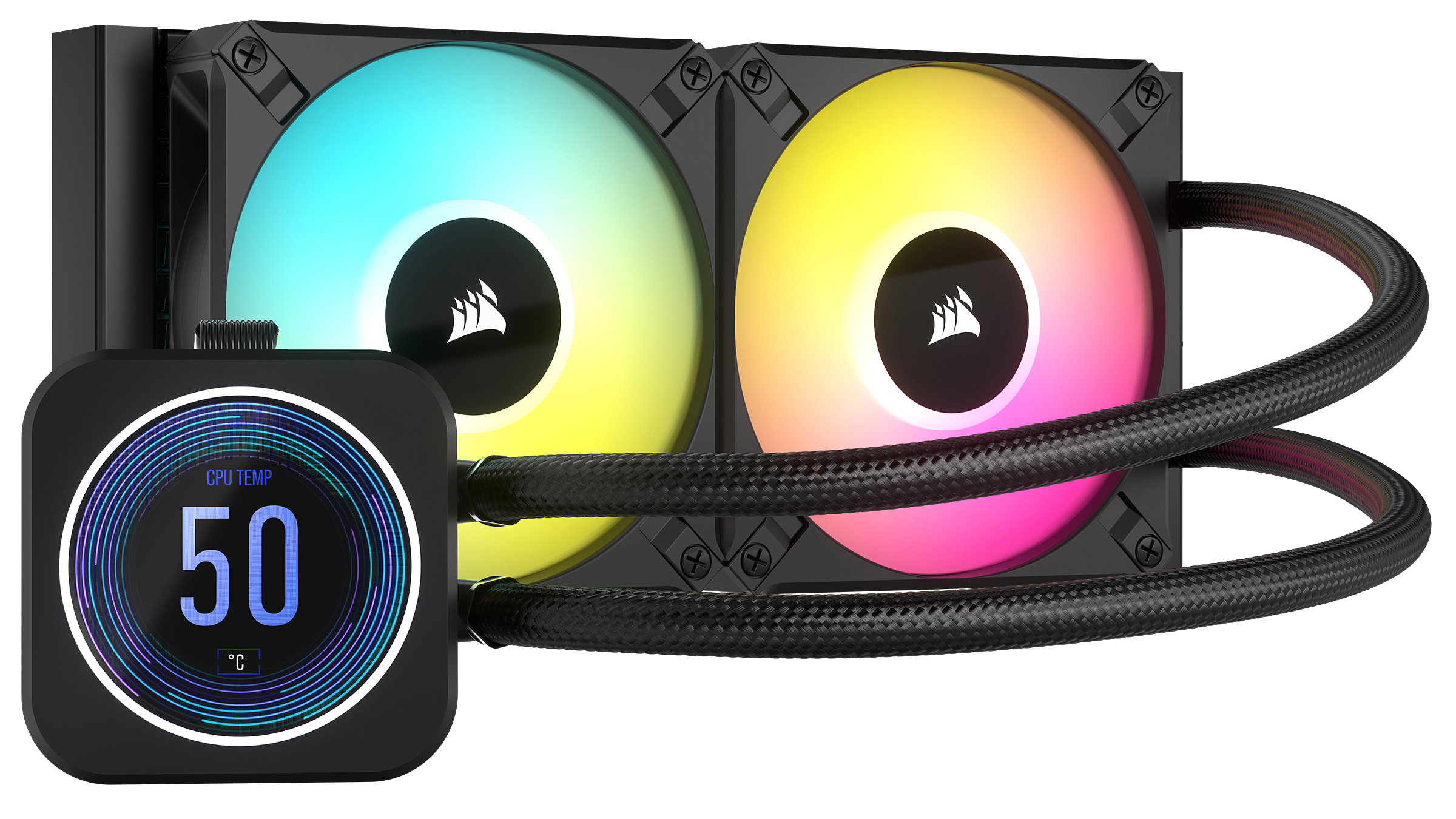 CORSAIR iCUE H100I Elite LCD XT CPU Wasserkühler, Schwarz