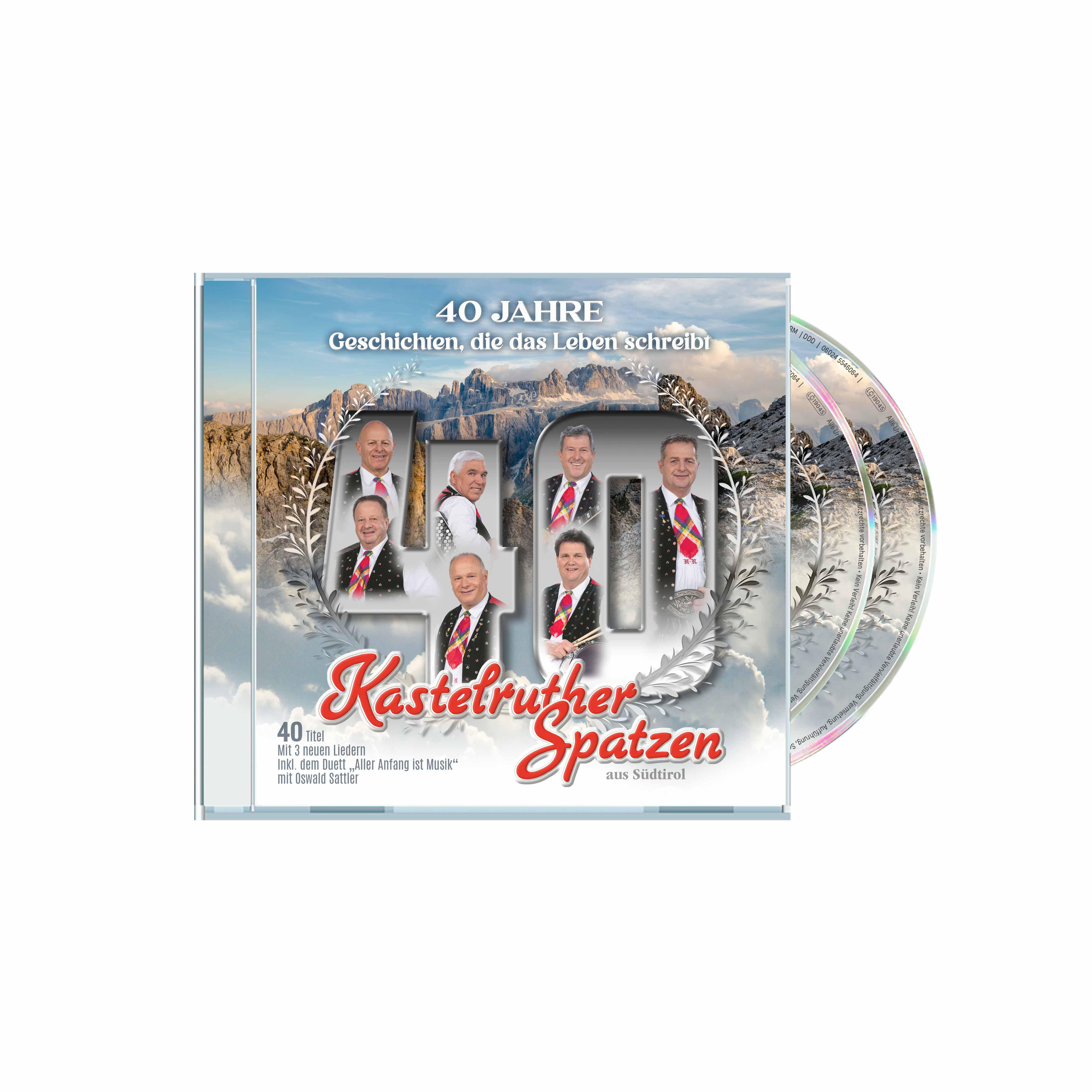 Ein CD-Cover mit dem Bild von sieben Männern und dem Titel '40 Jahre'.