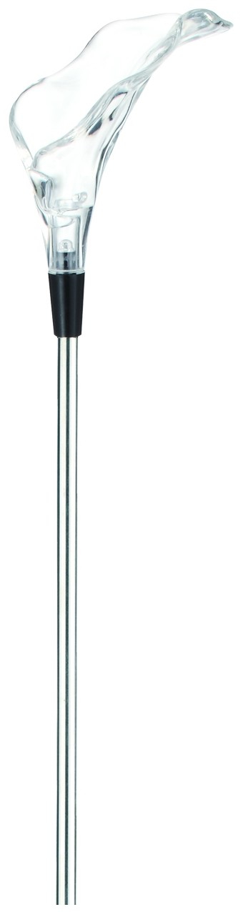 ENTAC Kerti szolár lámpa kála, rozsdamentes acél, 34cm, RGB (EGSL-SS1LL80)