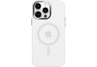 CEPAX iPhone 14 Pro Magsafe Soft Touch Thin Case Telefon Kılıfı Buz Beyazı-Gold