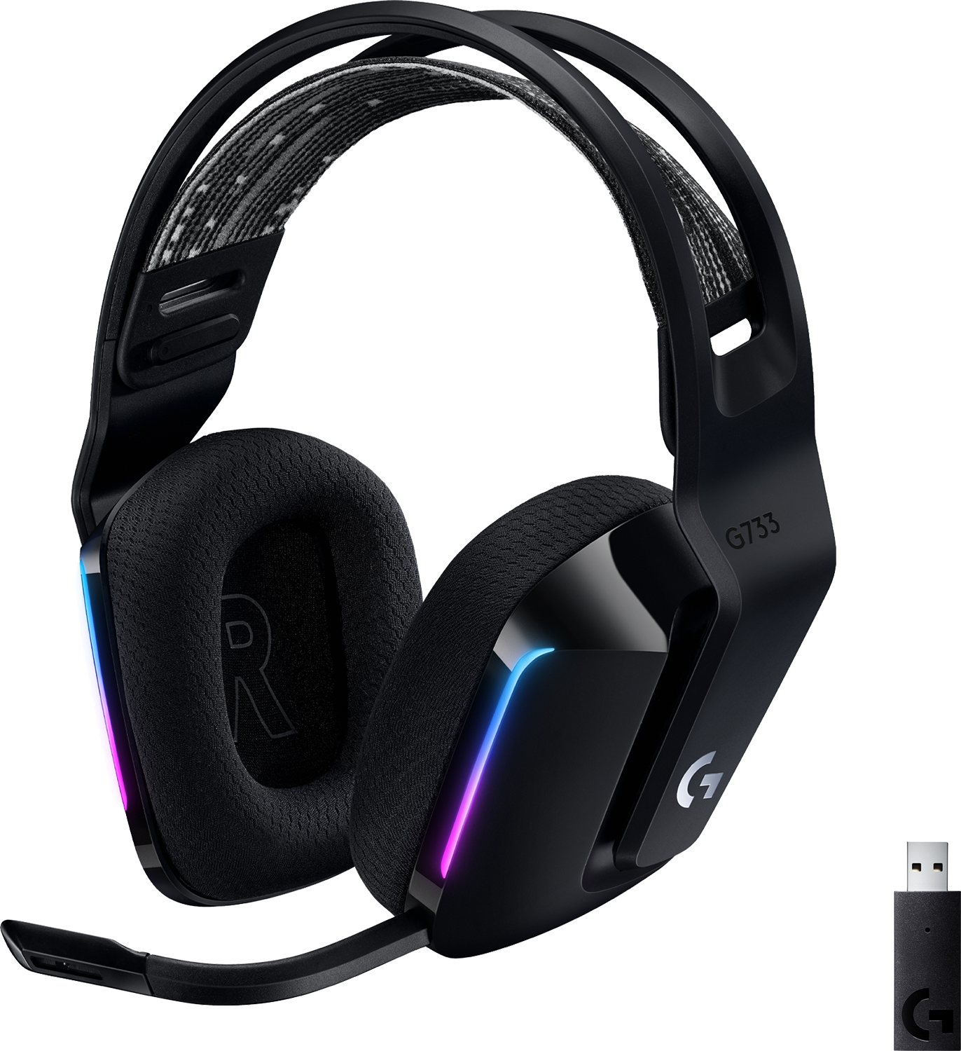 Logitech G G733 Lightspeed Draadloze Rgb Gaming Headset - Zwart