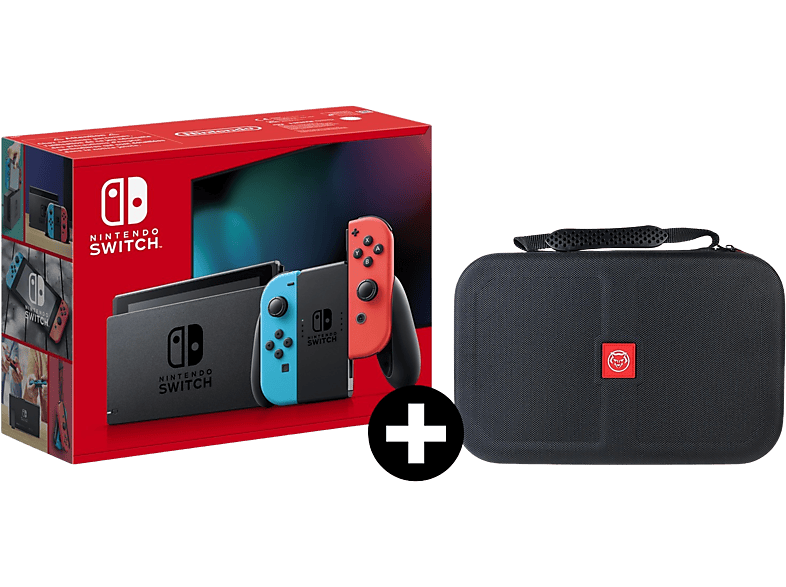 Nintendo Switch Rood En Blauw + Qware Carry Bag Bundel